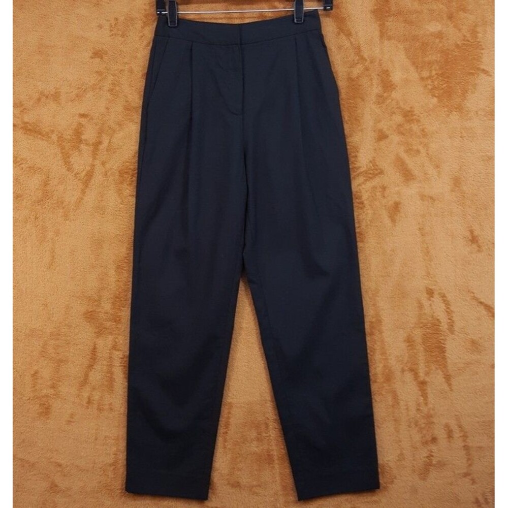 NORSE PROJECTS Pants Womens Size 34 Black Pleated Trouser Virgin Wool